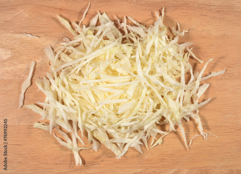 Heap of chopped white cabbage