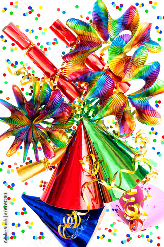 colorful party and holidays decorations background