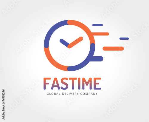 Abstract watch vector logo template for branding and design