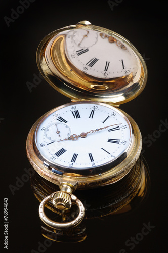 Vintage golden pocket watch