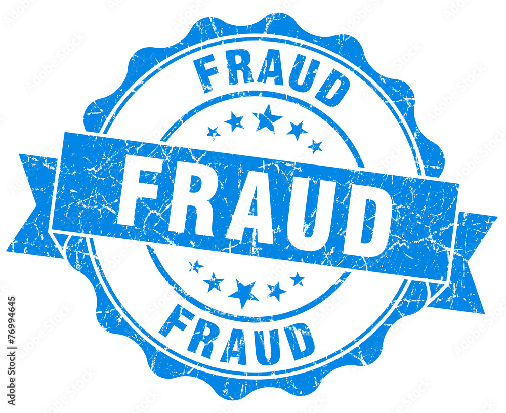 Fototapeta premium fraud blue grunge seal isolated on white