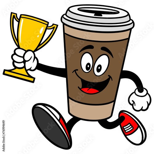 Coffee Running with Trophy