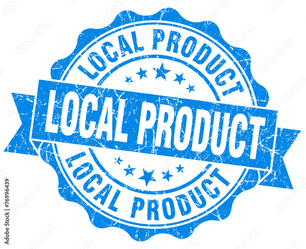 local product blue grunge seal isolated on white local product blue grunge seal isolated on white