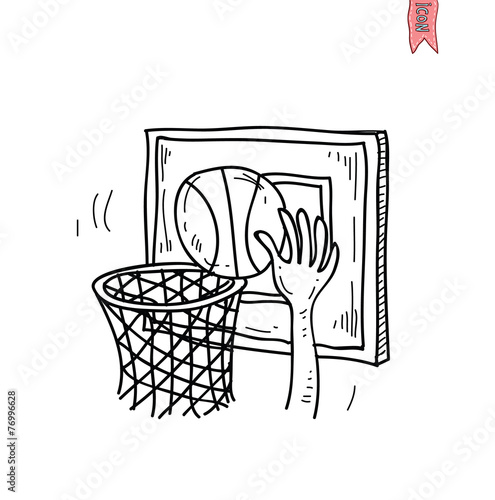 Basket ball icon, vector illustration.