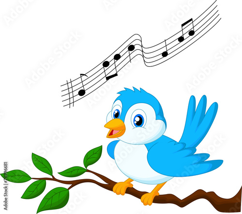 Blue bird singing