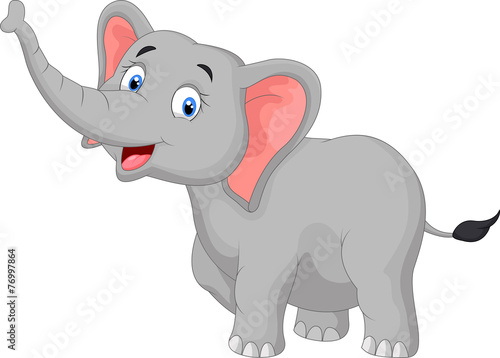 Happy elephant cartoon