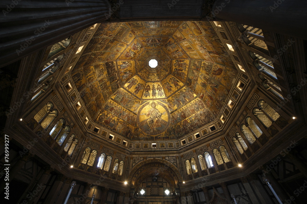 Obraz premium Toscana,Firenze,il Battistero,la cupola.