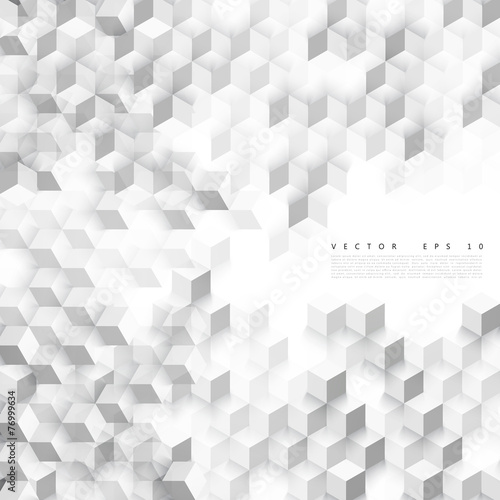 Vector Abstract geometric shape from gray cubes.