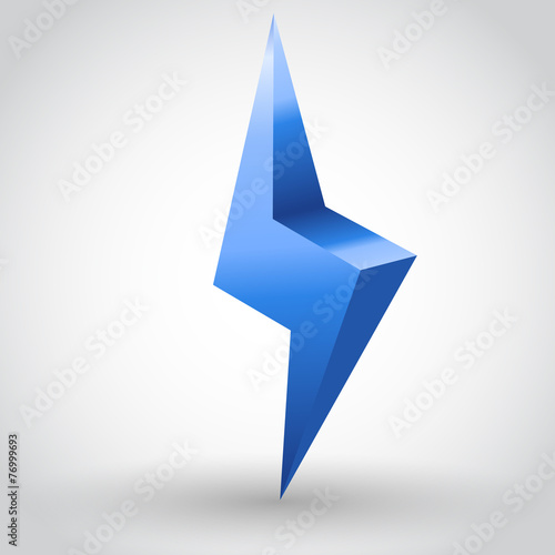 Vector illustration of sparkling lightning bolt