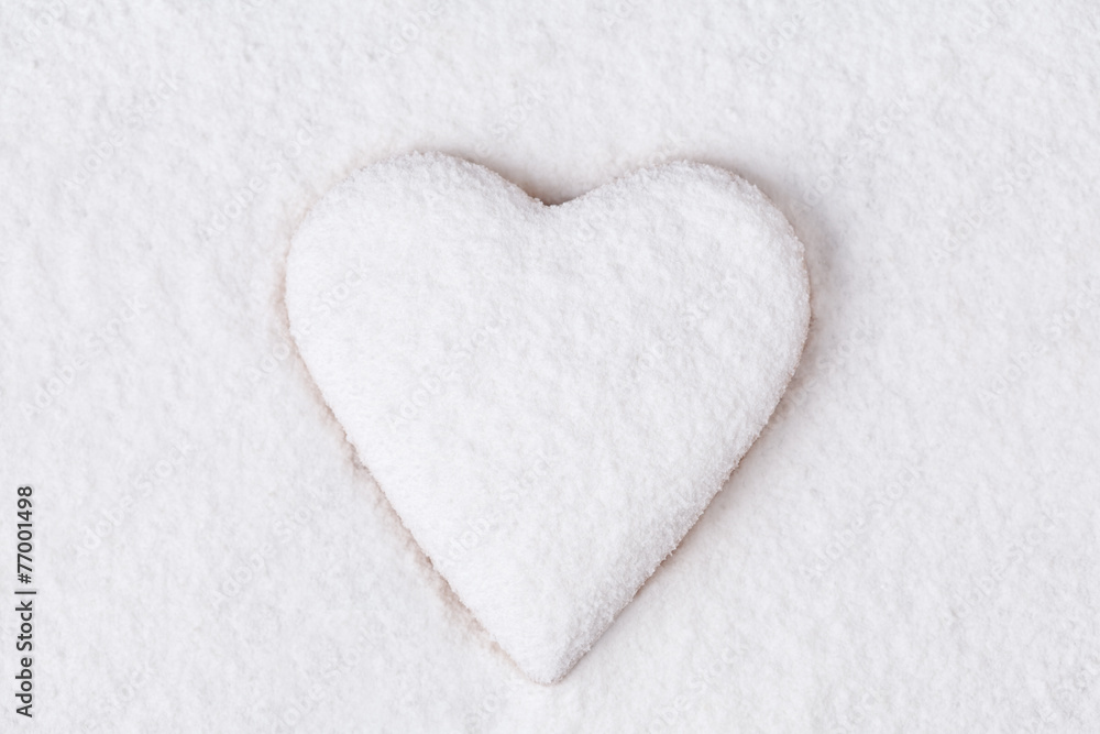 Heart shaped cookie for valentine's day on white background Heart shaped cookie for valentine's day on white background