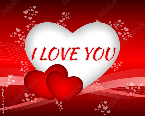 Valentine I Love You Gift Card Background