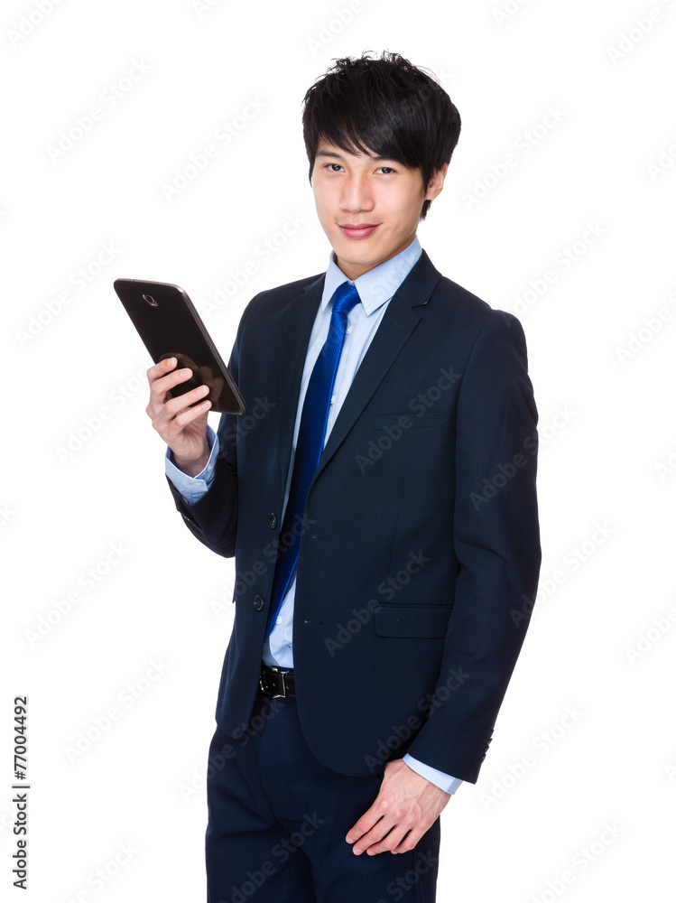 Businessman use of tablet