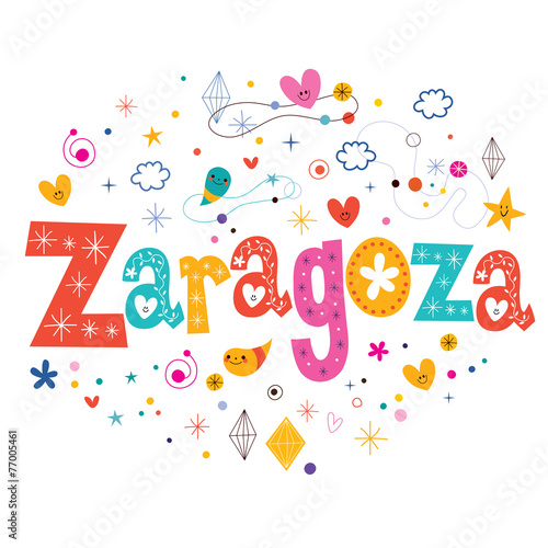 Zaragoza text typography lettering design