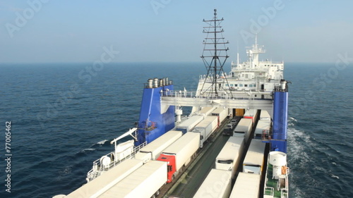 sea ​​ferry transports trucks