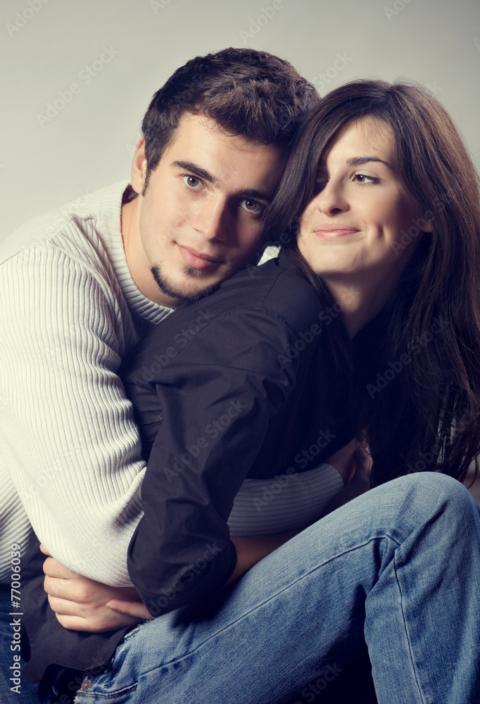 Portrait of young happy couple Portrait of young happy couple