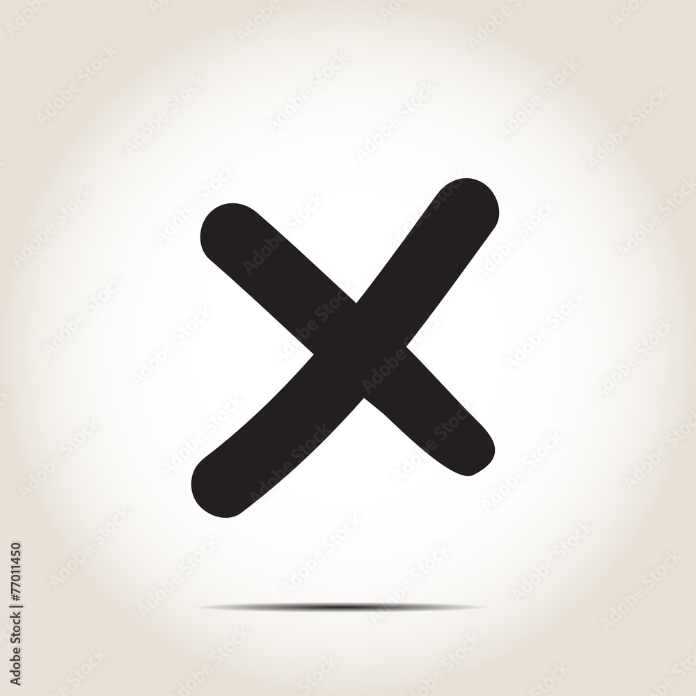 Cross icon on a gray background vector illustrations Cross icon on a gray background vector illustrations