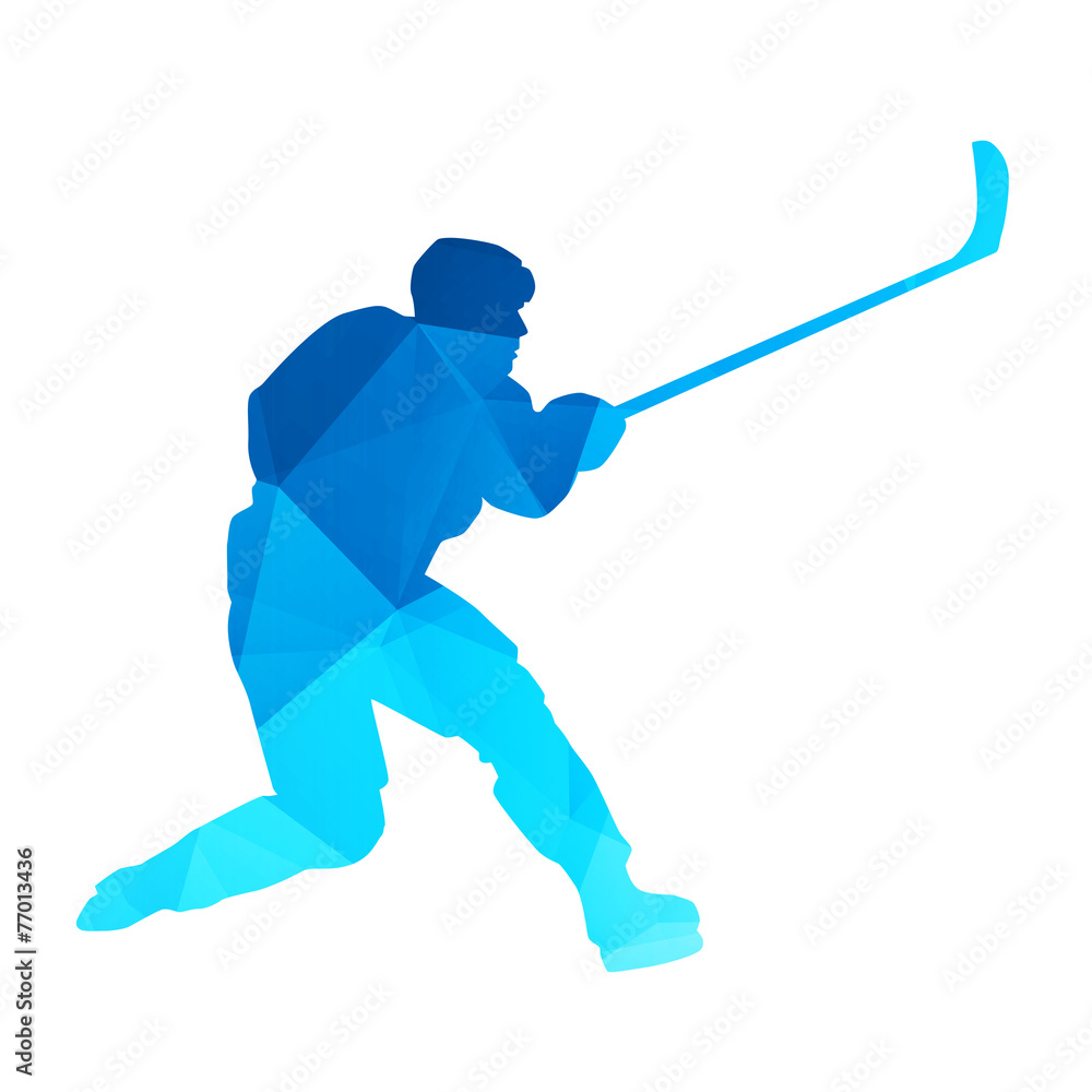 Fototapeta premium Abstract vector hockey player