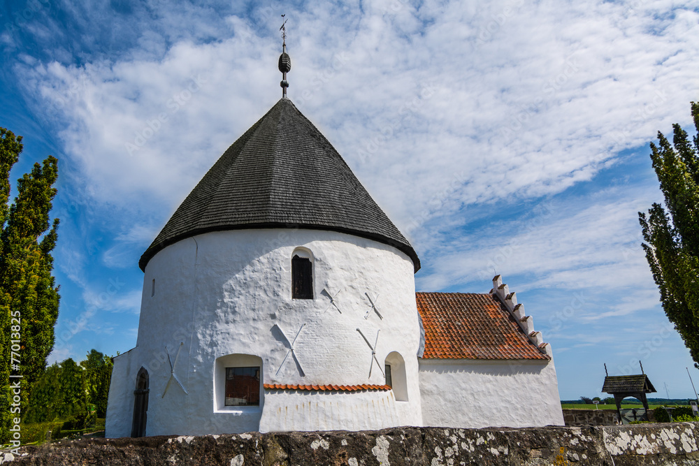 Round church on the island of Bornholm. Round church on the island of Bornholm.