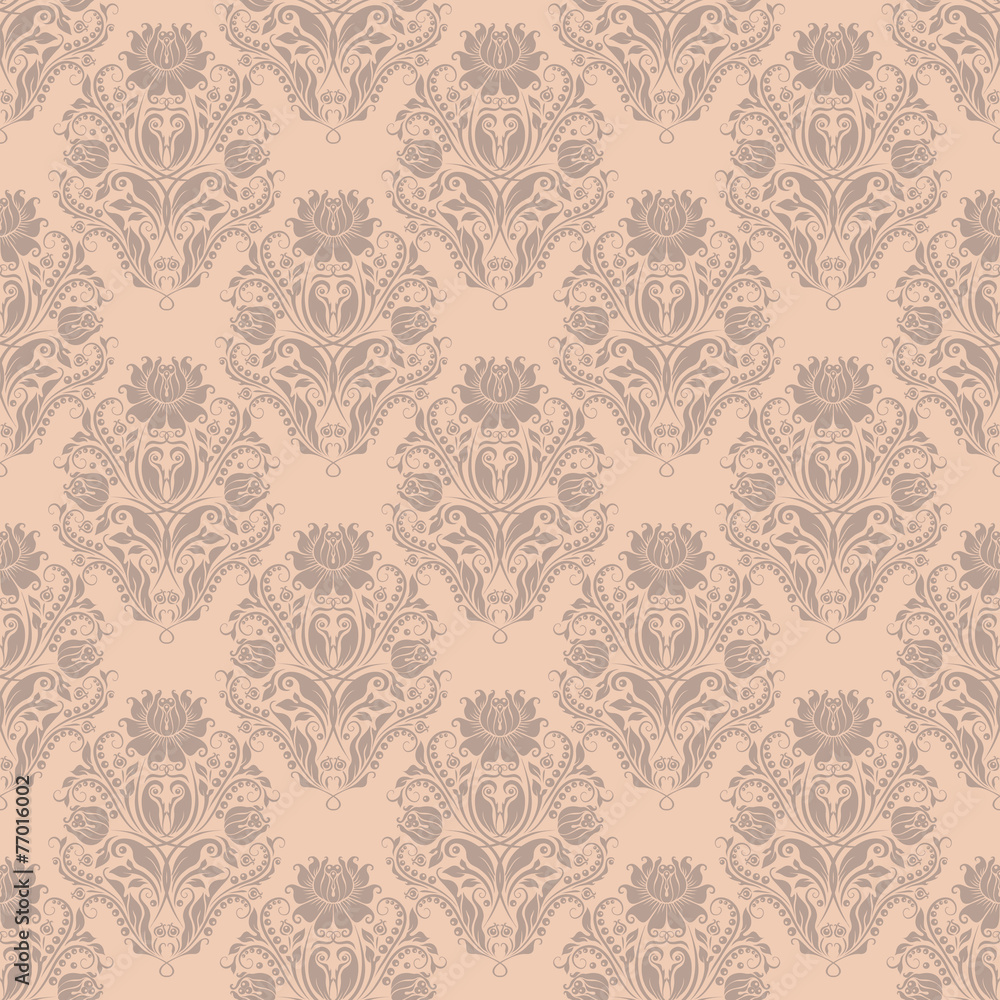 Damask seamless floral pattern. Damask seamless floral pattern.