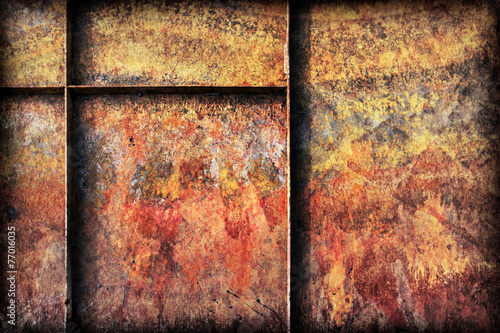 Old Badly Corroded Metal Surface Vignette Grunge Texture