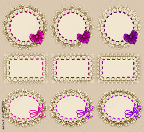 Set of elegant templates frame design