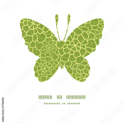 Vector abstract green natural texture butterfly silhouette