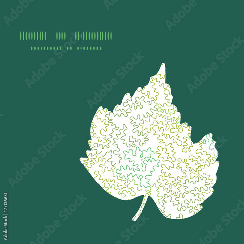Vector curly doodle shapes leaf silhouette pattern frame