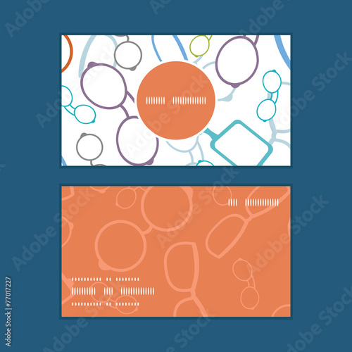 Vector colorful glasses vertical round frame pattern business