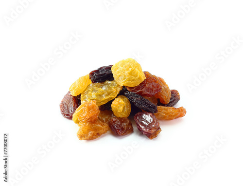 mix dried fruits isolated on white background