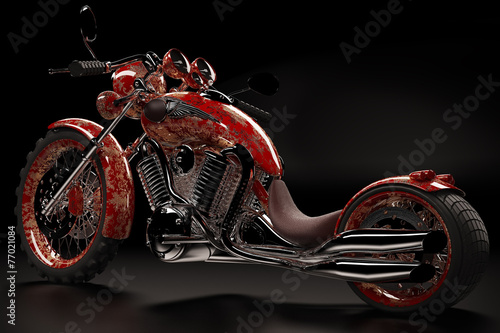 Fotografie red motorcycle