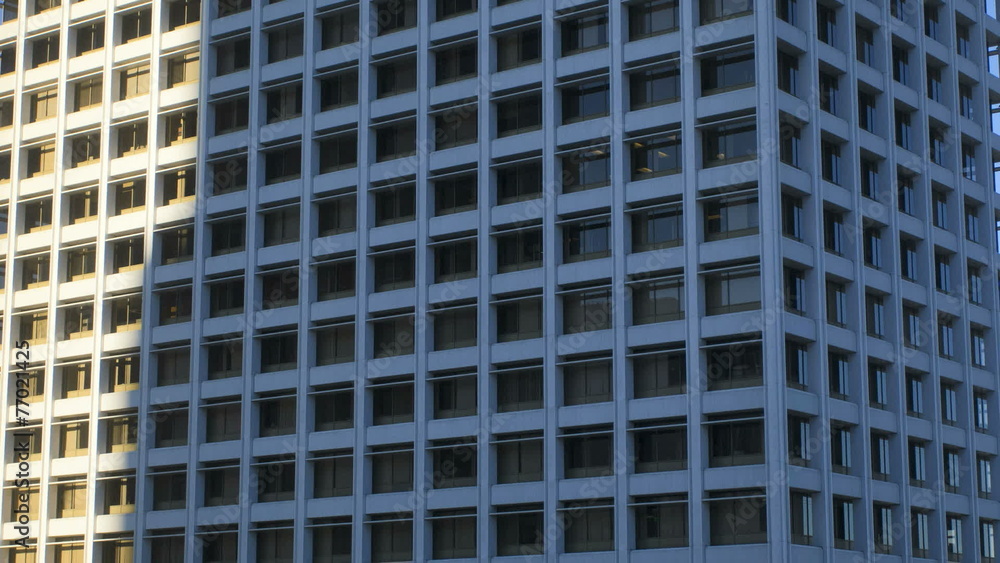 Time lapse Los Angeles sunrise shadow office building California USA Time lapse Los Angeles sunrise shadow office building California USA