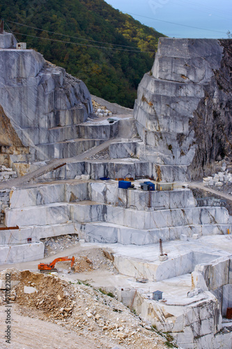 White marble quarry in  Carrara