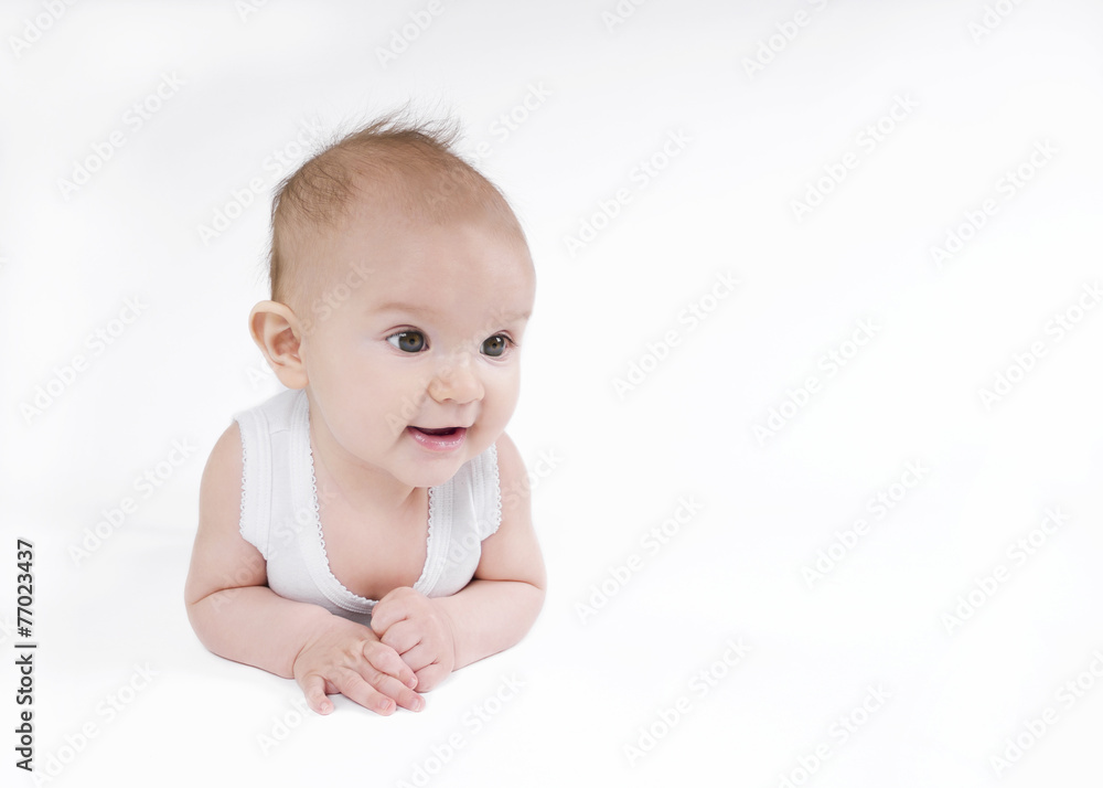 pretty baby on white background pretty baby on white background