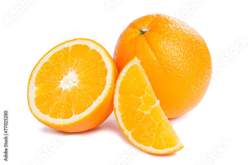 Juicy orange fruit and his segments