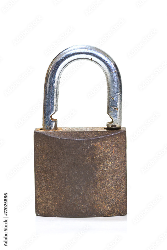 locked padlock over white background locked padlock over white background