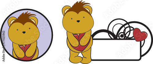 valentine porcupine cartoon heart hug copyspace