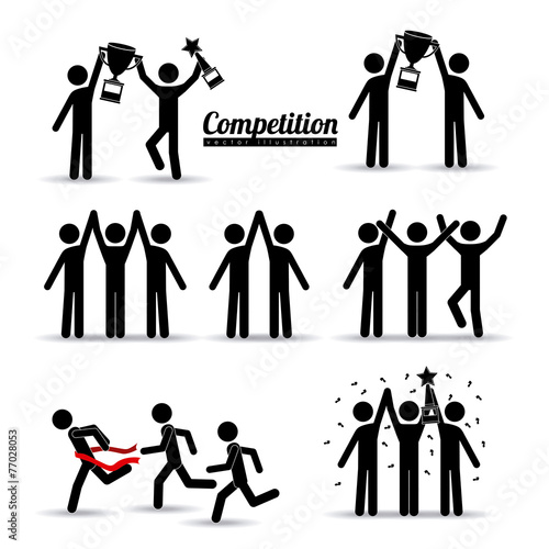 Competition design, vector illustration.