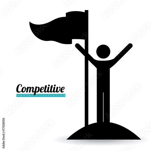 Competition design, vector illustration.