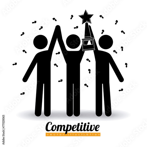 Competition design, vector illustration.