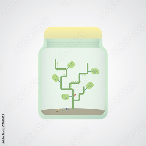 abstract tree in jar