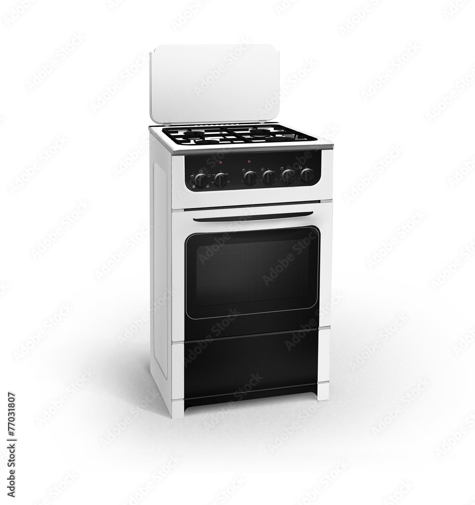 Fototapeta premium Gas stove isolated on white background