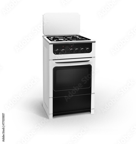 Gas stove isolated on white background