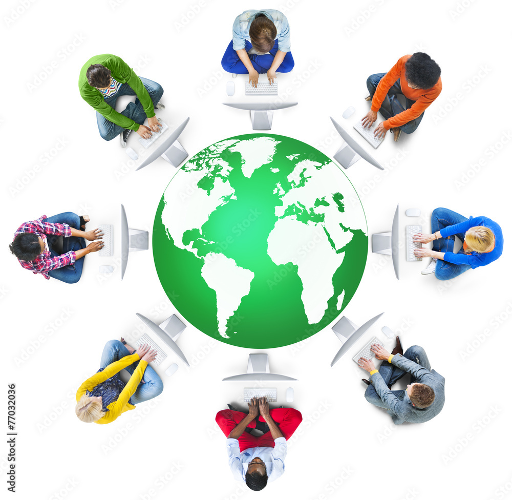 Fototapeta premium Globalna koncepcja ochrony środowiska biznesowego