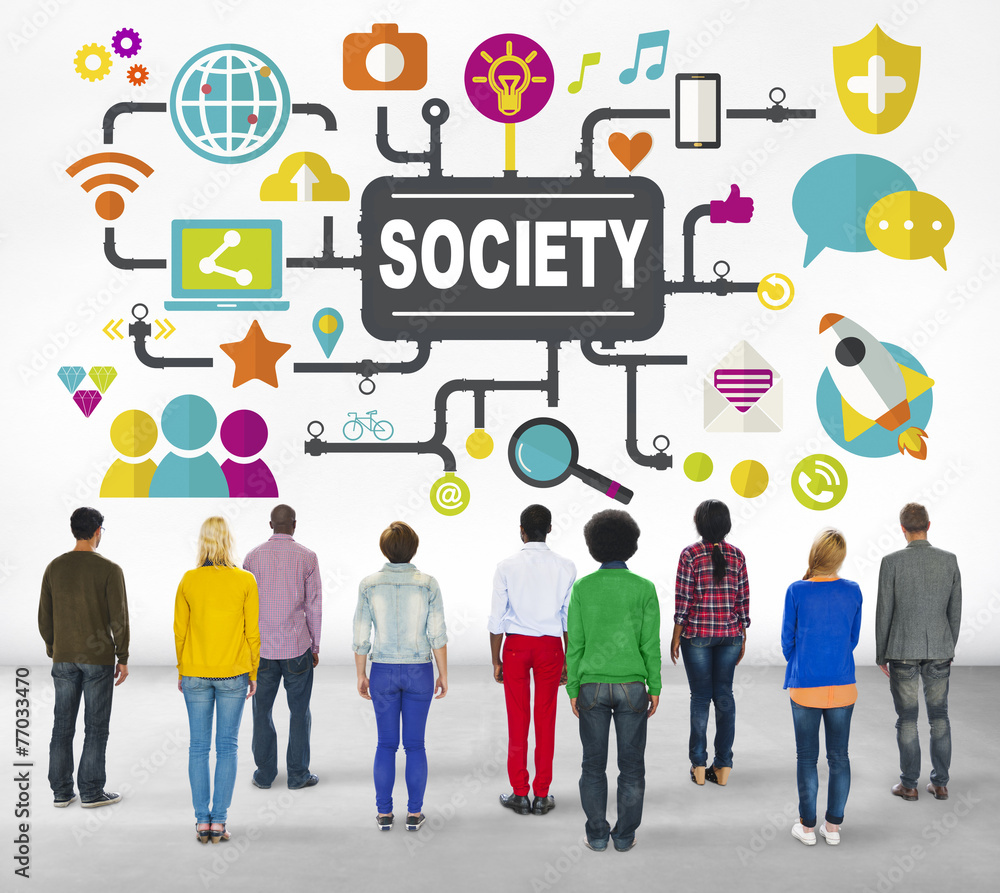 Society Social Media Social Networking Connection Concept