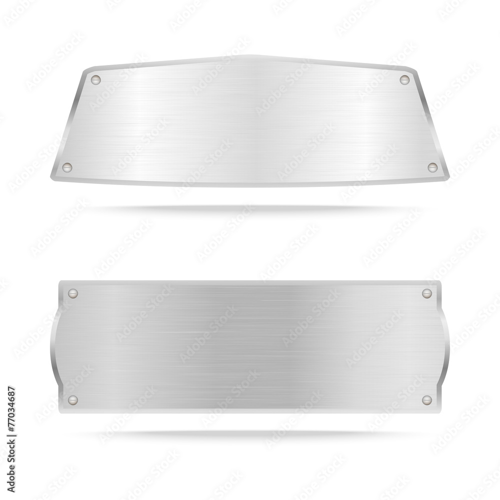 Vector Metal name plate or Metal label with screws with screws Vector Metal name plate or Metal label with screws with screws