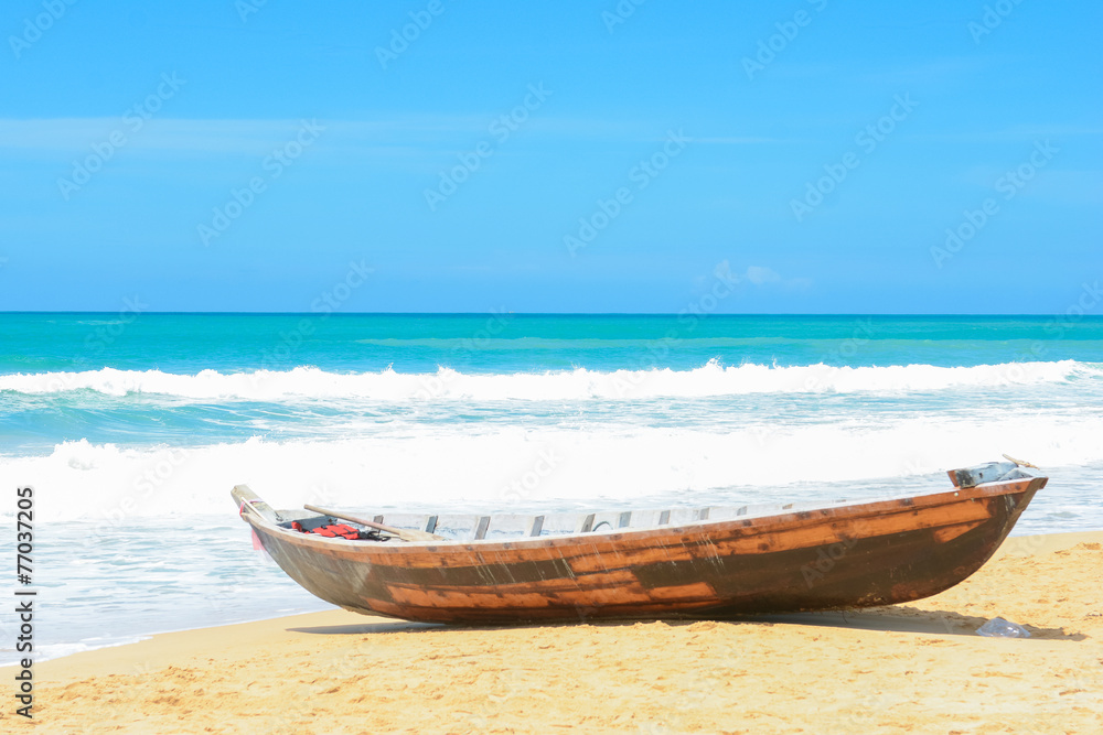 rowboat on the beach