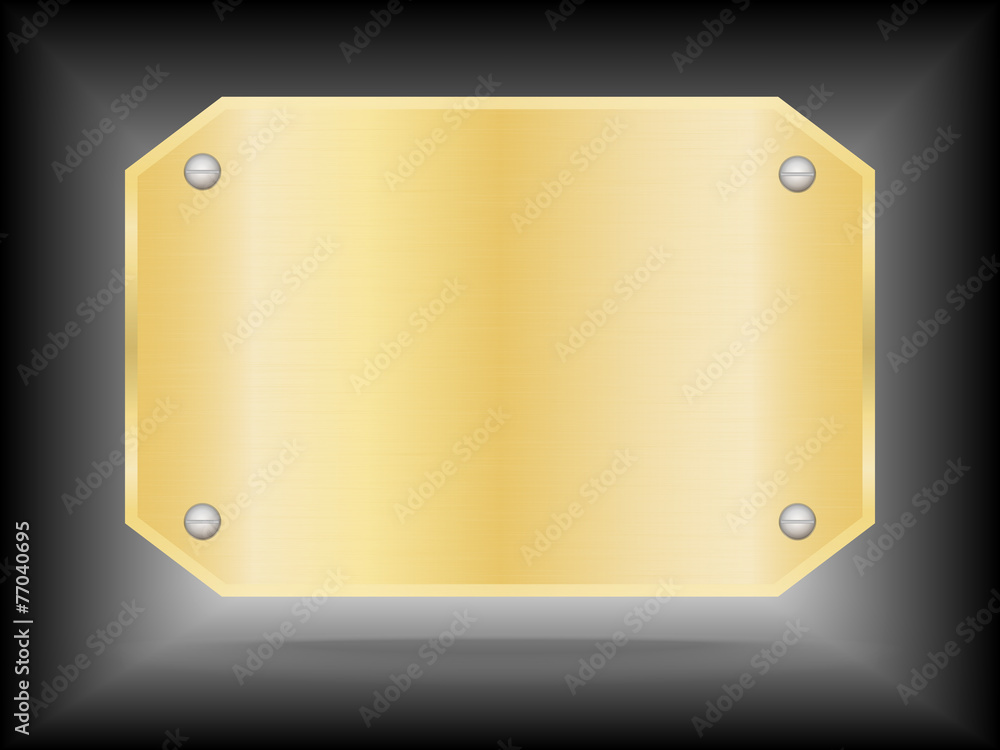 Vector Metallic gold name plate or Gold label metal Vector Metallic gold name plate or Gold label metal