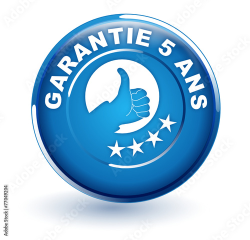 garantie 5 ans sur bouton bleu
