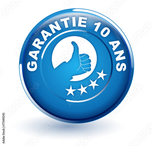 garantie 10 ans sur bouton bleu