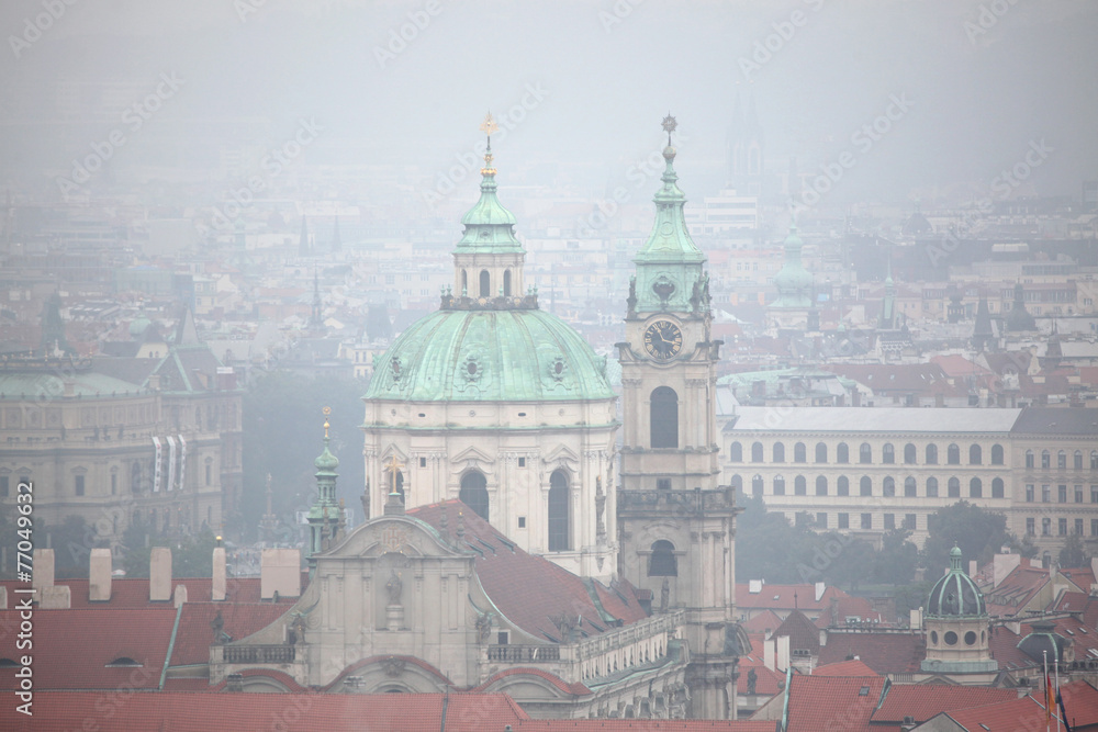 Fototapeta premium Saint Nicholas Church in Mala Strana in Prague, Czech Republic.